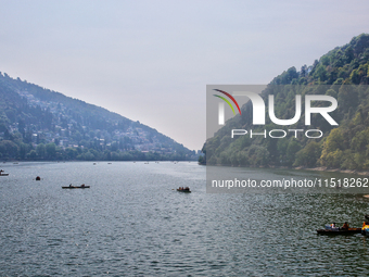 Naini Lake (Naini Tal) is in Nainital, Uttarakhand, India, on April 21, 2024. (