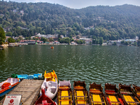 Naini Lake (Naini Tal) is in Nainital, Uttarakhand, India, on April 21, 2024. (