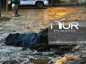 A flash flood occurs in Baiano, in the province of Avellino, on August 27. In the late afternoon, the streets become torrents of mud that in...