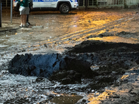 A flash flood occurs in Baiano, in the province of Avellino, on August 27. In the late afternoon, the streets become torrents of mud that in...