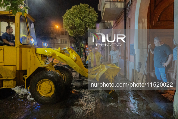 A flash flood occurs in Baiano, in the province of Avellino, on August 27. In the late afternoon, the streets become torrents of mud that in...