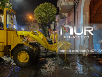 A flash flood occurs in Baiano, in the province of Avellino, on August 27. In the late afternoon, the streets become torrents of mud that in...