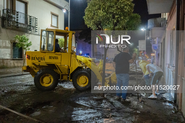 A flash flood occurs in Baiano, in the province of Avellino, on August 27. In the late afternoon, the streets become torrents of mud that in...