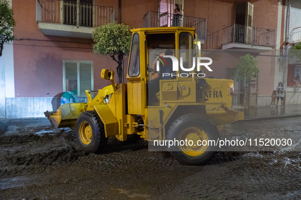 A flash flood occurs in Baiano, in the province of Avellino, on August 27. In the late afternoon, the streets become torrents of mud that in...