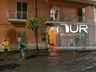 A flash flood occurs in Baiano, in the province of Avellino, on August 27. In the late afternoon, the streets become torrents of mud that in...