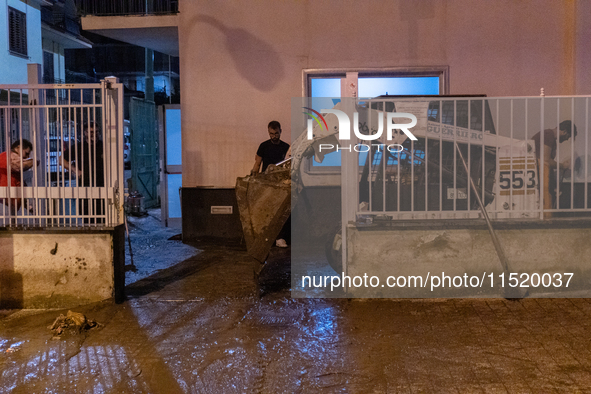 A flash flood occurs in Baiano, in the province of Avellino, on August 27. In the late afternoon, the streets become torrents of mud that in...