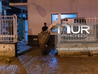 A flash flood occurs in Baiano, in the province of Avellino, on August 27. In the late afternoon, the streets become torrents of mud that in...