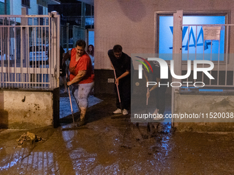 A flash flood occurs in Baiano, in the province of Avellino, on August 27. In the late afternoon, the streets become torrents of mud that in...