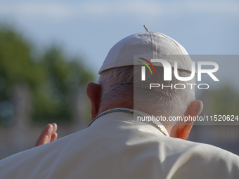 Pope Francis leads the general audience in Saint Peter's Square on Wednesday (