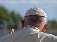 Pope Francis leads the general audience in Saint Peter's Square on Wednesday (