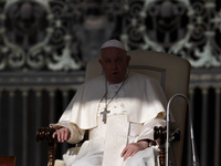 Pope Francis leads the weekly General Audience in Saint Peter's Square, Vatican City, on August 28, 2024. (