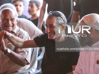 Qaid Farhan Alkadi, a Bedouin Israeli hostage who is kidnapped in the deadly October 7 Hamas attack, is greeted by his friends and family af...