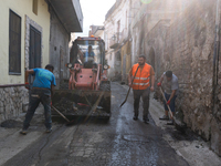 The residents of San Felice a Cancello, in the province of Caserta, deal with the aftermath of the mudslide and water that pour into the tow...