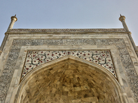 Detail of the Taj Mahal in Agra, Uttar Pradesh, India, on May 5, 2022. (