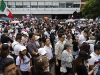 Students and workers of the Faculty of Law of the UNAM protest on August 28, 2024, at the University City facilities in Mexico City, Mexico,...