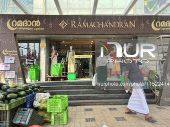 Ramachandran supermarket and women's clothing shop in Thiruvananthapuram, Kerala, India, on April 16, 2024. (