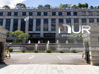 In front of the Constitutional Court in Jongno-gu, Seoul, South Korea, on August 29, 2024, youth climate litigants and citizen groups involv...