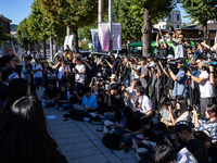 At a joint press conference in front of the Constitutional Court in Jongno-gu, Seoul, South Korea, on August 29, 2024, youth climate litigan...