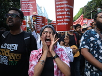 Citizens participate in ''Claim the Way'' during a protest rally against the rape and murder of a PGT woman doctor at Government-run R G Kar...