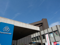 A general view of the gate of the Thyssenkrupp industrial area in Duisburg, Germany, on August 29, 2024, as the IG Metall union calls for a...