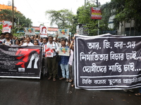 Government Sponsored Multipurpose School Taki House for Boys of Ex-Students and Ex-Teachers take part in a protest march in Kolkata, India,...