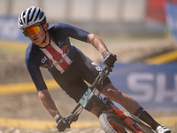 Roger Coote of the USA participates in the UCI Mountain Bike World Championships Cross-Country Olympic Men Junior in Pal Arinsal, Andorra, o...