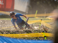 Ryan Peruzzo of Italy competes in the UCI Mountain Bike World Championships Cross-Country Olympic Men Junior in Pal Arinsal, Andorra, on Aug...