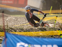 Roger Coote of the USA participates in the UCI Mountain Bike World Championships Cross-Country Olympic Men Junior in Pal Arinsal, Andorra, o...