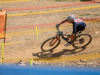 Roger Coote of the USA participates in the UCI Mountain Bike World Championships Cross-Country Olympic Men Junior in Pal Arinsal, Andorra, o...