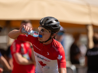 Max Roy of Canada competes in the UCI Mountain Bike World Championships Cross-Country Olympic Men Junior in Pal Arinsal, Andorra, on August...