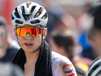 A cyclist after the race in the UCI Mountain Bike World Championships Cross-Country Olympic Men Junior in Pal Arinsal, Andorra, on August 30...