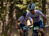 Koshi Hart of GREAT competes in the UCI Mountain Bike World Championships Cross-Country Olympic Men Junior in Pal Arinsal, Andorra, on Augus...