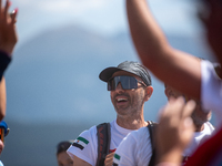 Fans attend the UCI Mountain Bike World Championships CROSS-COUNTRY OLYMPIC MEN JUNIOR in Pal Arinsal, Andorra, on August 30, 2024. (