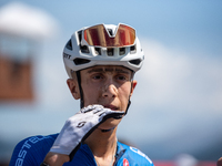 A cyclist after the race in the UCI Mountain Bike World Championships Cross-Country Olympic Men Junior in Pal Arinsal, Andorra, on August 30...