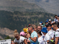 Fans attend the UCI Mountain Bike World Championships CROSS-COUNTRY OLYMPIC MEN JUNIOR in Pal Arinsal, Andorra, on August 30, 2024. (