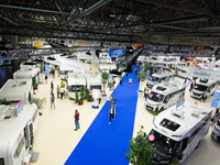 A general view of visitors is seen at the Duesseldorf Trade Fair Center during the Caravan Salon, the leading motorhome and camping van trad...