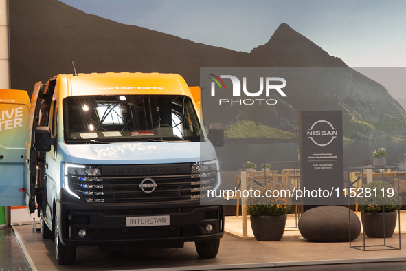 A Nissan camping van is seen at the Duesseldorf Trade Fair Center during the Caravan Salon, the leading motorhome and camping van trade fair...