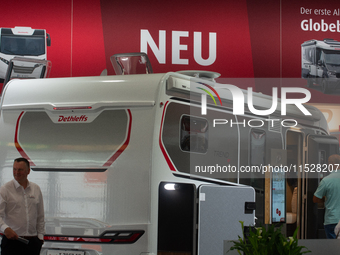 A general view of visitors is seen at the Duesseldorf Trade Fair Center during the Caravan Salon, the leading motorhome and camping van trad...