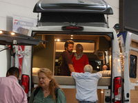 A general view of visitors is seen at the Duesseldorf Trade Fair Center during the Caravan Salon, the leading motorhome and camping van trad...