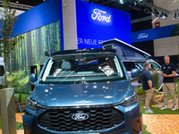 A Ford camping van is on display at the Duesseldorf Trade Fair Center during the Caravan Salon, the leading motorhome and camping van trade...