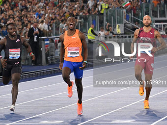 Letsile TEBOGO (BOT) competes in the 100m Men during the IAAF Wanda Diamond League: Golden Gala Pietro Mennea at Olympic Stadium in Rome, It...