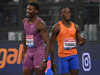 Fred Kerley (USA) and Letsile Tebogo (BOT) participate in the IAAF Wanda Diamond League: Golden Gala Pietro Mennea at Olympic Stadium in Rom...