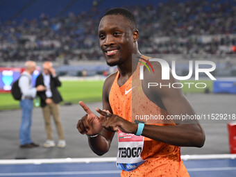 Letsile TEBOGO (BOT) competes in the 100m Men during the IAAF Wanda Diamond League: Golden Gala Pietro Mennea at Olympic Stadium in Rome, It...