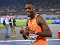 Letsile TEBOGO (BOT) competes in the 100m Men during the IAAF Wanda Diamond League: Golden Gala Pietro Mennea at Olympic Stadium in Rome, It...