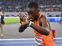 Letsile TEBOGO (BOT) competes in the 100m Men during the IAAF Wanda Diamond League: Golden Gala Pietro Mennea at Olympic Stadium in Rome, It...