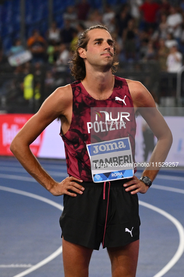 Gianmarco TAMBERI (ITA) competes in High Jump during the IAAF Wanda Diamond League: Golden Gala Pietro Mennea at Olympic Stadium in Rome, It...