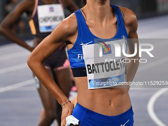 Nadia Battocletti (ITA) competes in the 1500m Women during the IAAF Wanda Diamond League: Golden Gala Pietro Mennea at Olympic Stadium in Ro...