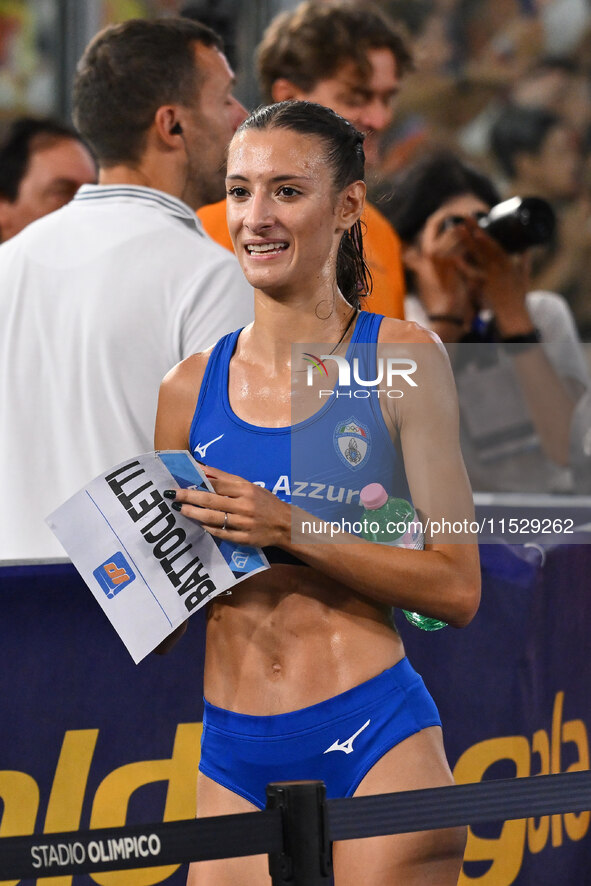 Nadia Battocletti (ITA) competes in the 1500m Women during the IAAF Wanda Diamond League: Golden Gala Pietro Mennea at Olympic Stadium in Ro...