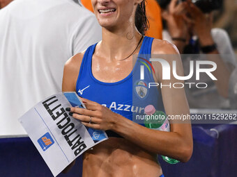 Nadia Battocletti (ITA) competes in the 1500m Women during the IAAF Wanda Diamond League: Golden Gala Pietro Mennea at Olympic Stadium in Ro...