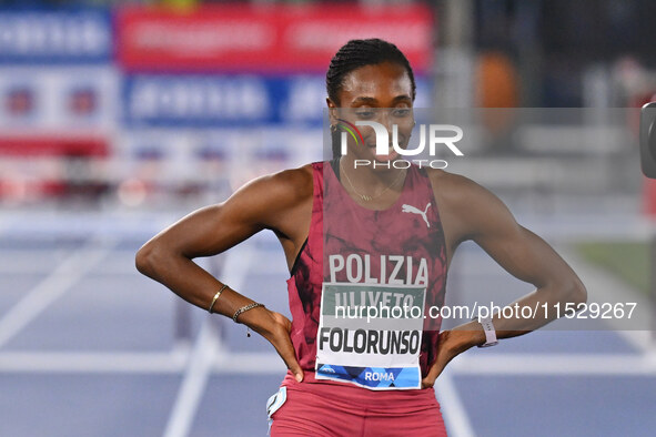 Ayomide FOLORUNSO (ITA) competes in the 400m Hurdles Women and the High Jump during the IAAF Wanda Diamond League: Golden Gala Pietro Mennea...